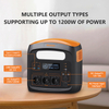 1200W Portable Power Station with 1.5h Fast Charging Inverter Pure Sine Wave 921Wh Emergency Battery Packs AC 110V/220V Portable Station for Emergency