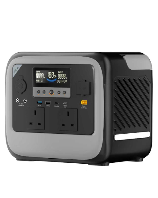 C700 Portable Power Station – 472.5Wh, 700W AC Output, Solar Charging, for Camping & Emergencies