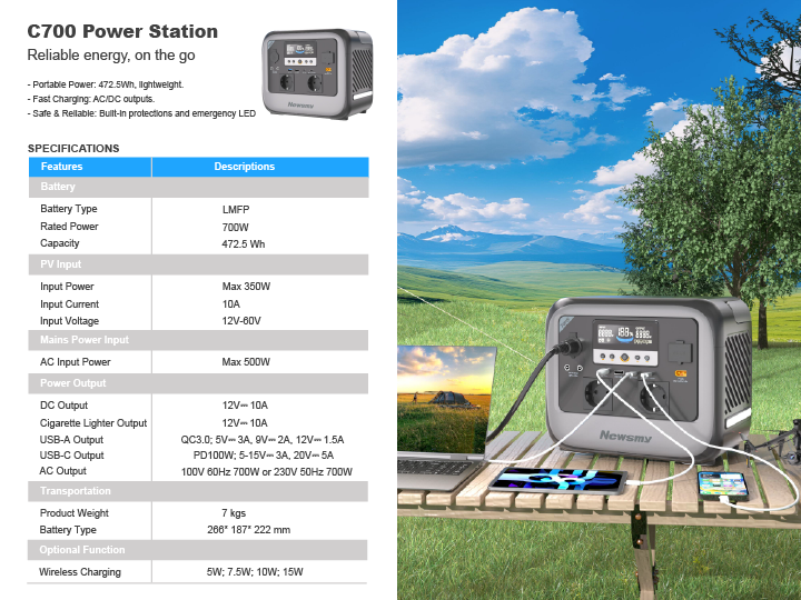 C700 Portable power station