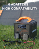 551.25 Wh Portable Power Station with 100 W Solar Panel, Solar Generator LiMnFePO4 Battery for Camping Backup at Home