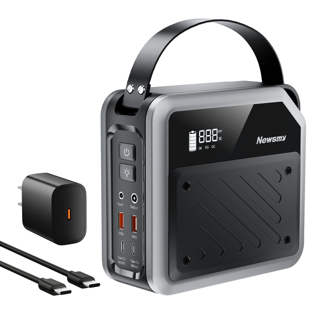 Large Power Bank 60000mAh, LFP Portable Power Station, 2 x 100W USB-C PD Input Output 5 Ports 268W Backup Battery For Camping Travel, No AC Output